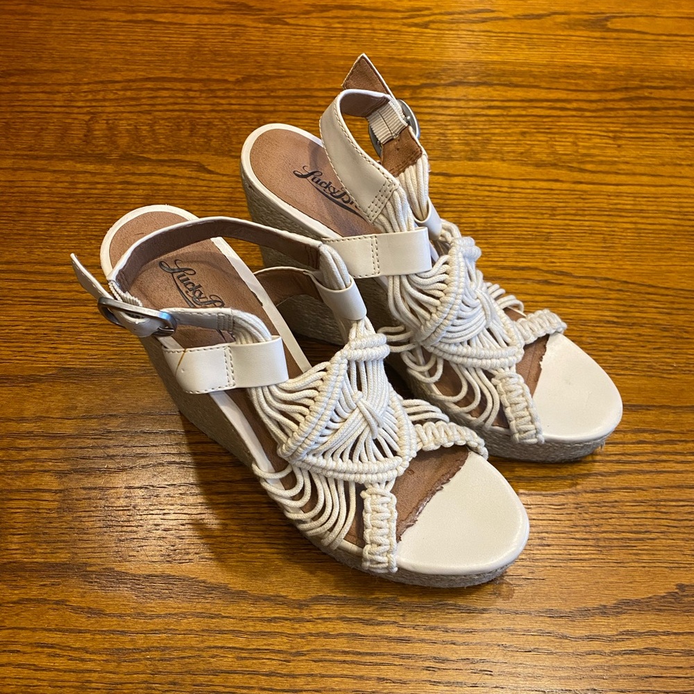 Lucky Brand - Crochet Wedge Heels